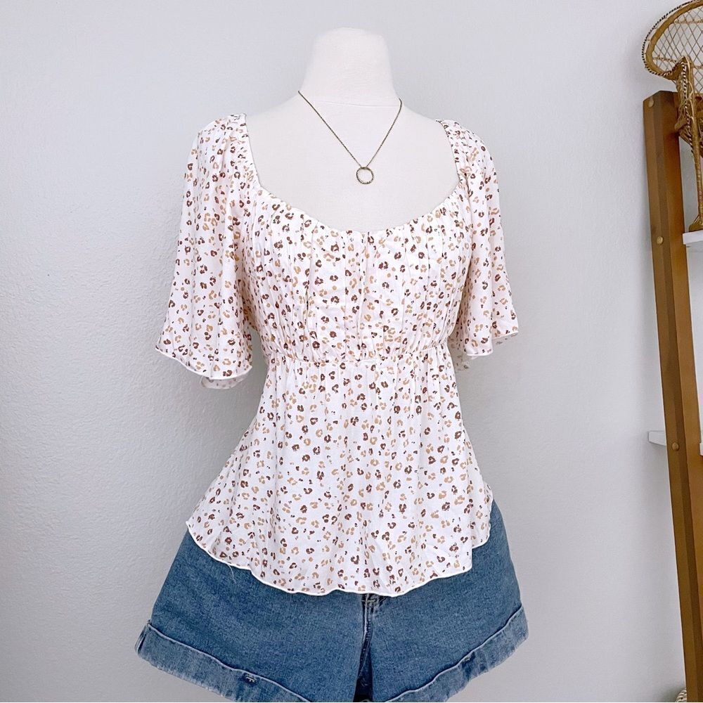 Babydoll Animal Print Top